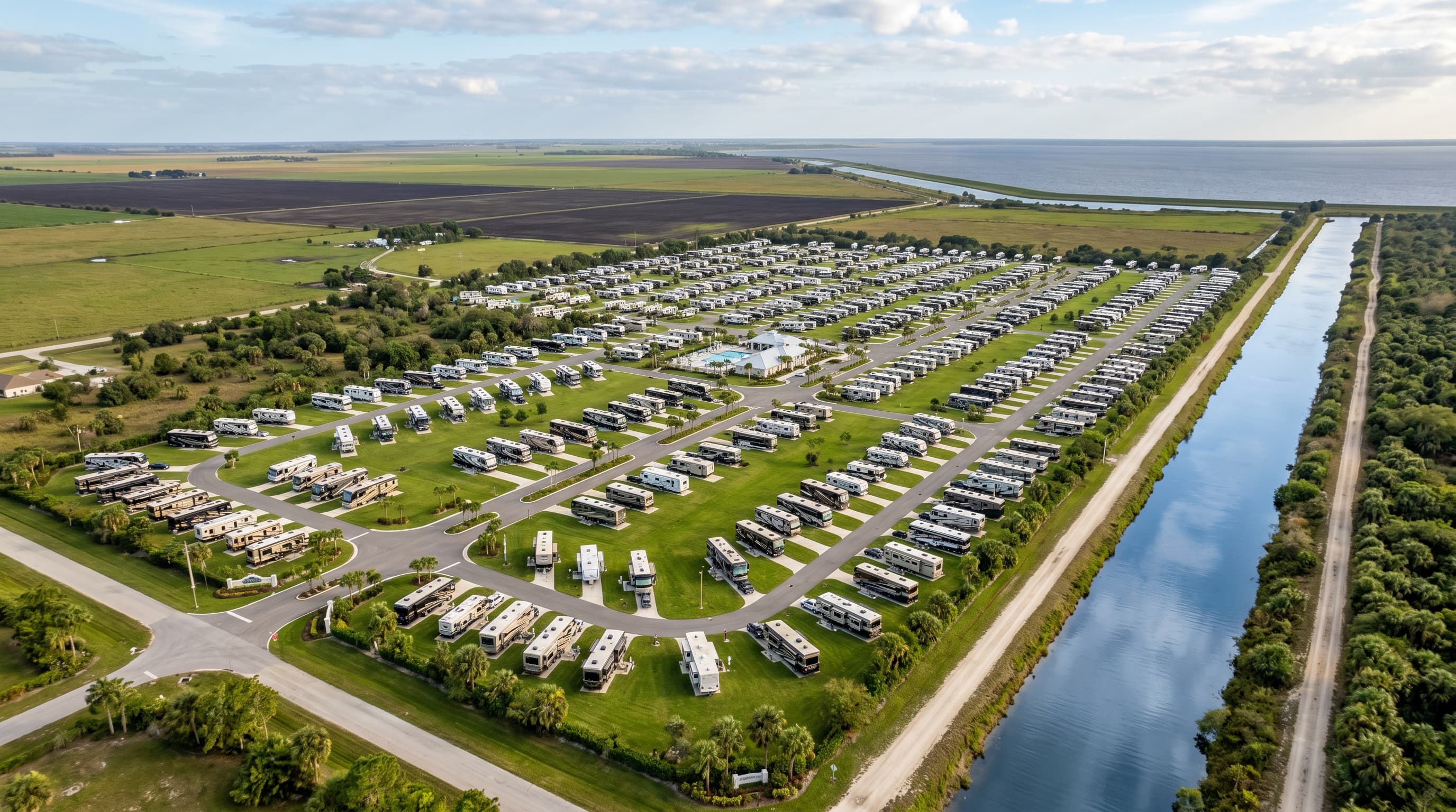 Aerial view of the property