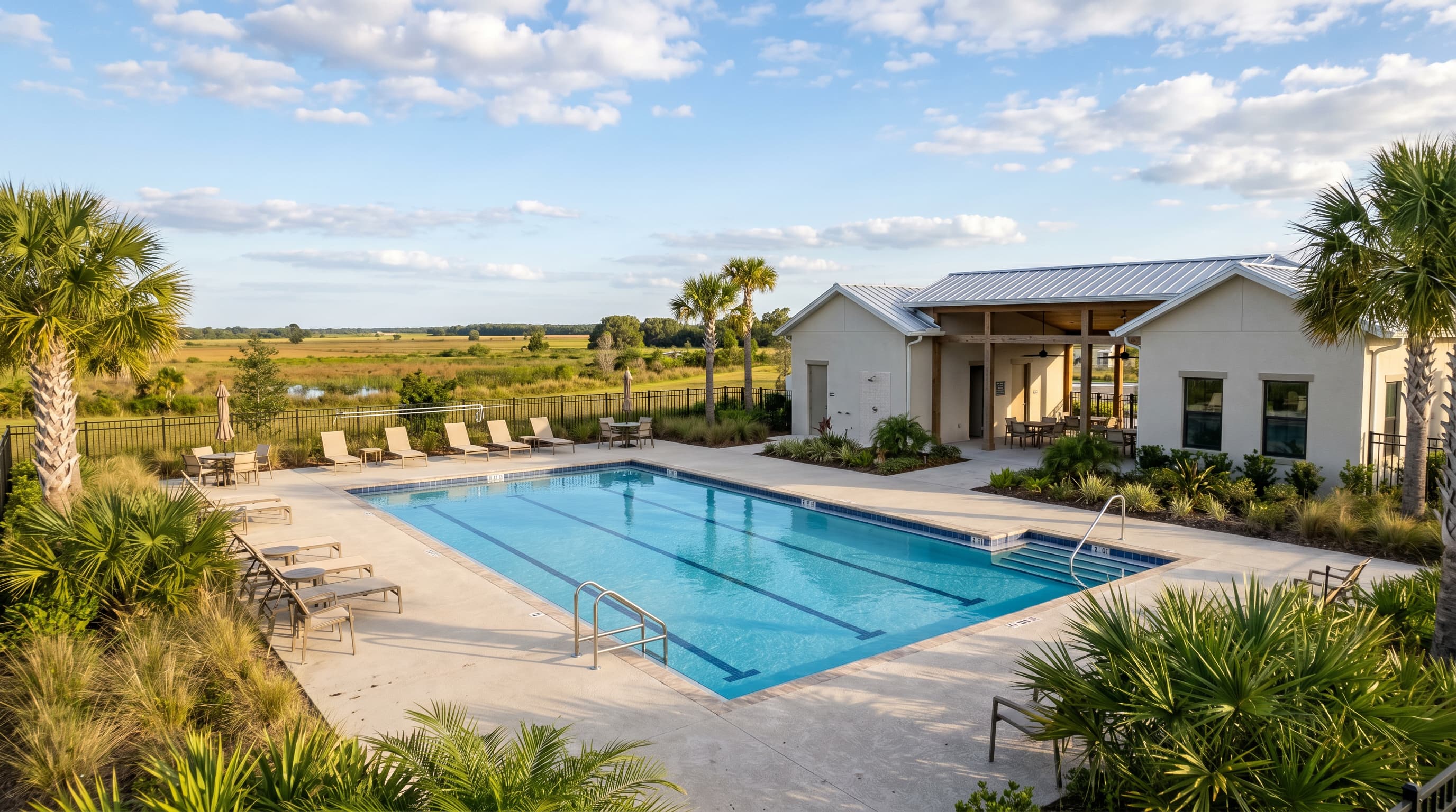Pool and amenities area